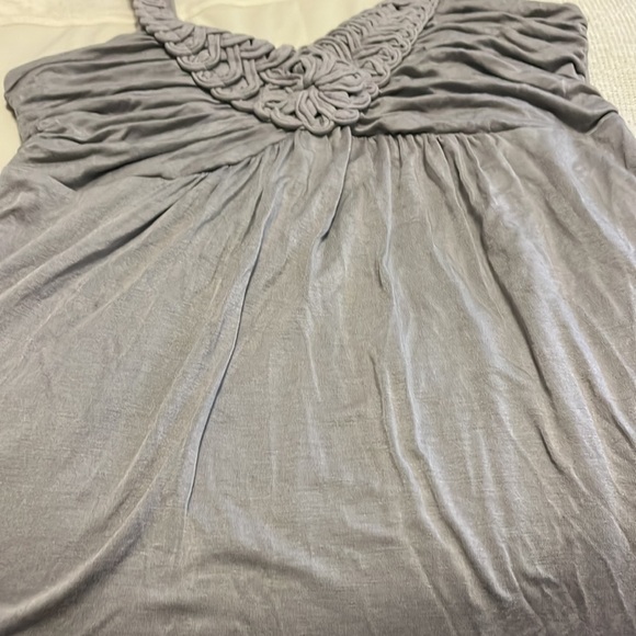 Soprano light gray tank style dress, fitted at bodice, flowy from there - Picture 11 of 12